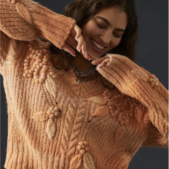 NWT Anthropologie Bauble V-Neck Sweater size S - Picture 4 of 12